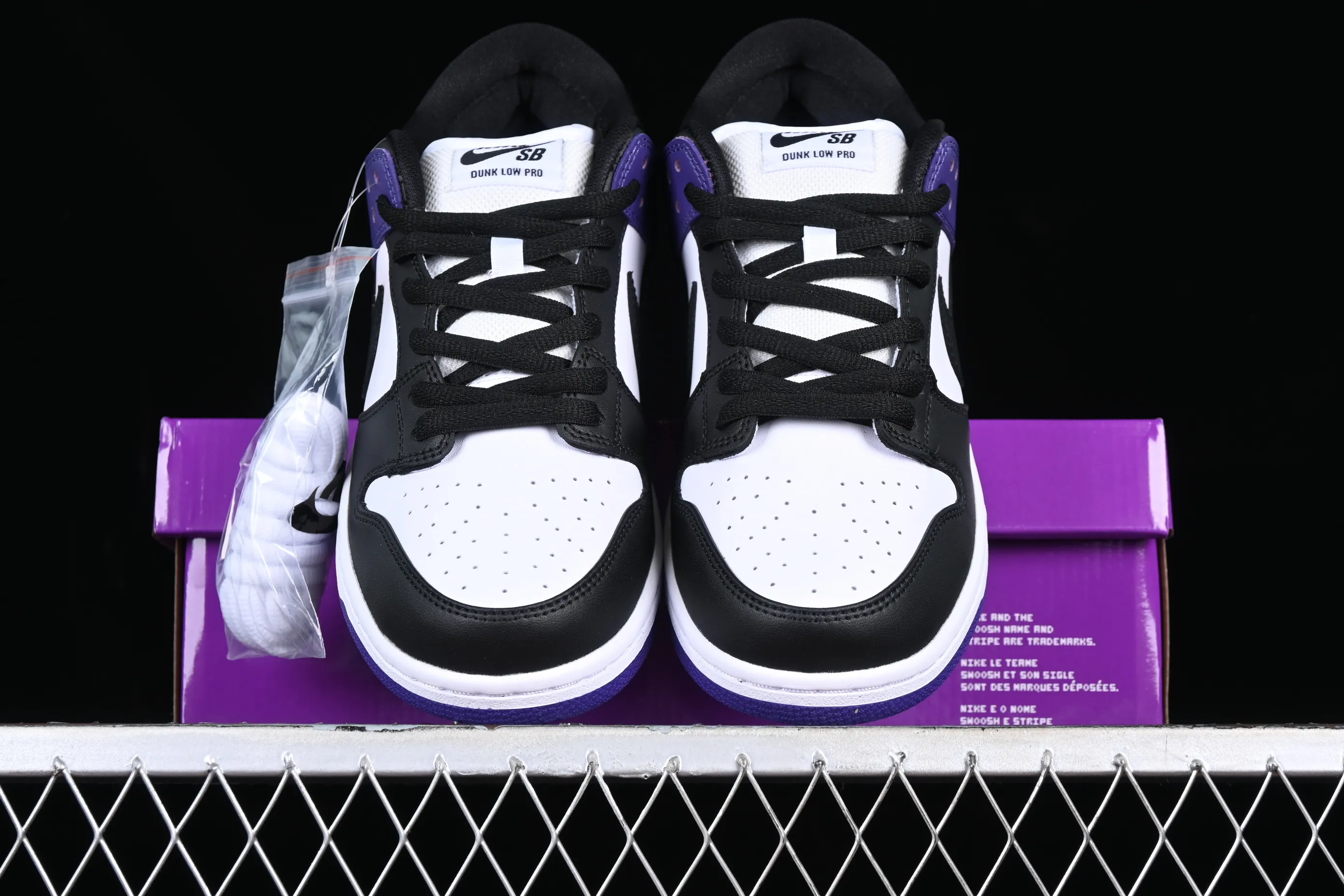 All categories Nk SB Dunk series Nk SB Dunk Low low-top sneakers Nk SB Dunk Low "Court Purple" black purple North Carolina blue low-top casual sports skateboard shoes BQ6817-500